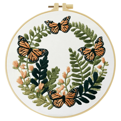 Embroidery DIY Starter Kit - Butterfly Garland