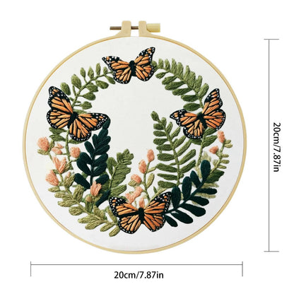 Embroidery DIY Starter Kit - Butterfly Garland