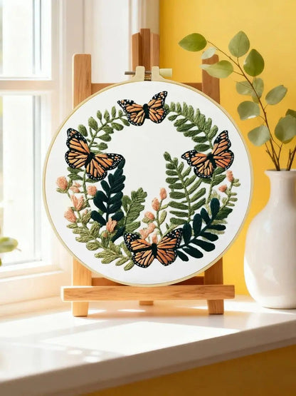 Embroidery DIY Starter Kit - Butterfly Garland