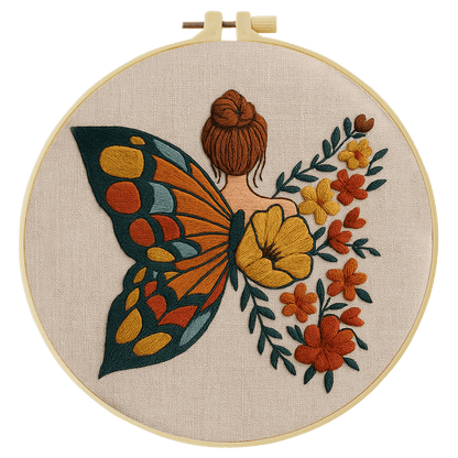 Embroidery DIY Starter Kit - Butterfly Winged Beauty