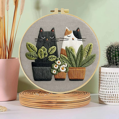 Embroidery DIY Starter Kit - Cat N Seek