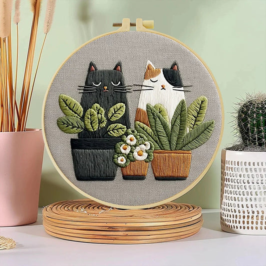 Embroidery DIY Starter Kit - Cat N Seek