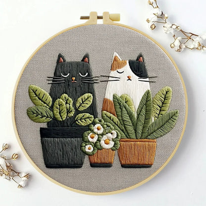 Embroidery DIY Starter Kit - Cat N Seek