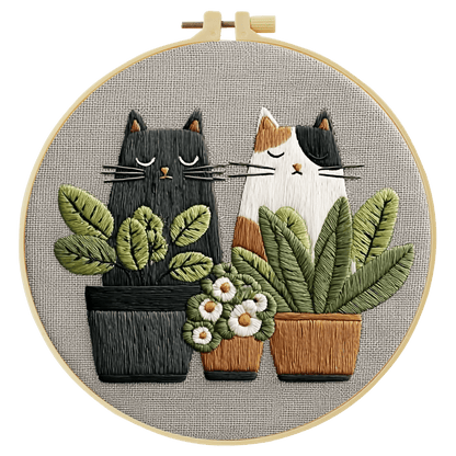 Embroidery DIY Starter Kit - Cat N Seek