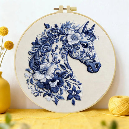Embroidery DIY Starter Kit - Chinoiserie Horse