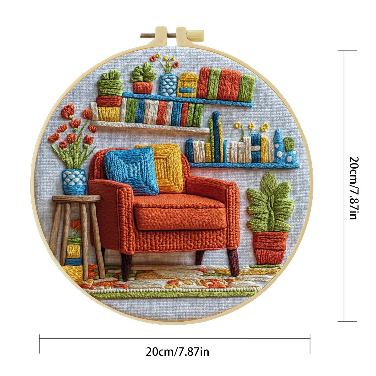 Embroidery DIY Starter Kit - Cosy Reading Corner