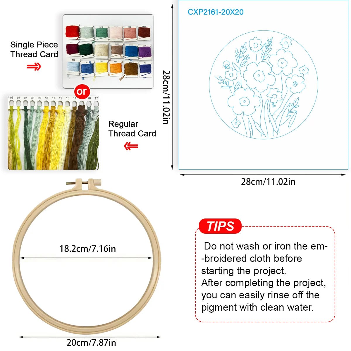 Embroidery DIY Starter Kit - Dashing Daisies