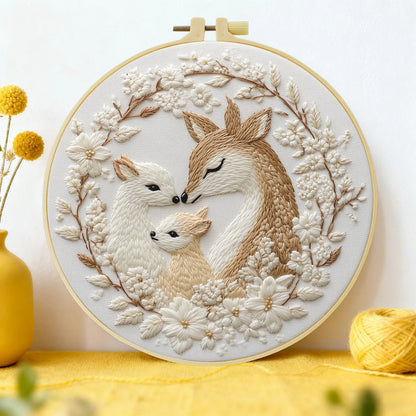 Embroidery DIY Starter Kit - Deer Family