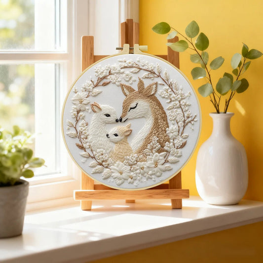 Embroidery DIY Starter Kit - Deer Family