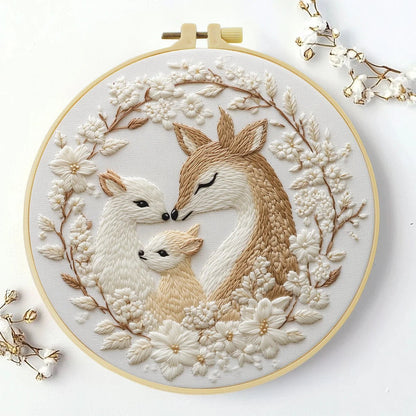 Embroidery DIY Starter Kit - Deer Family