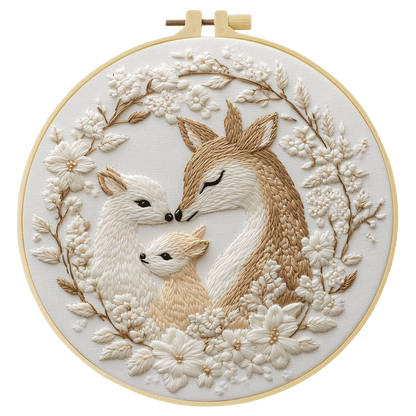 Embroidery DIY Starter Kit - Deer Family