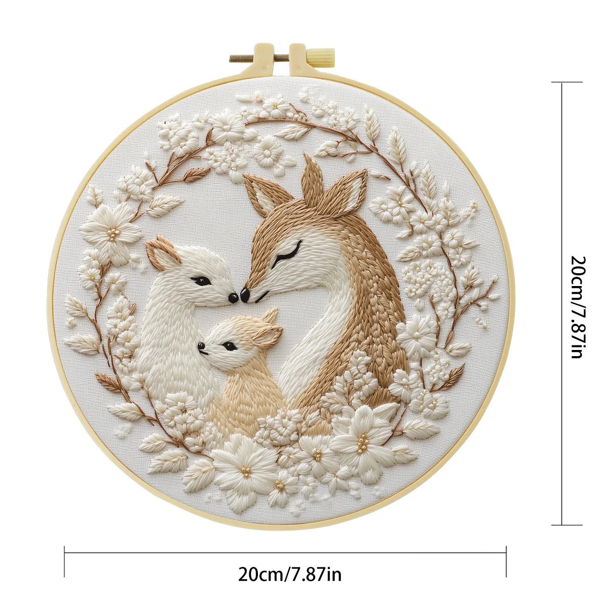 Embroidery DIY Starter Kit - Deer Family