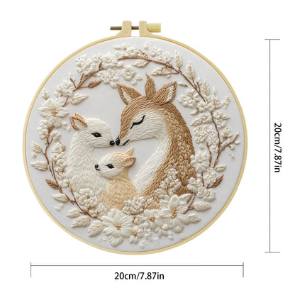 Embroidery DIY Starter Kit - Deer Family
