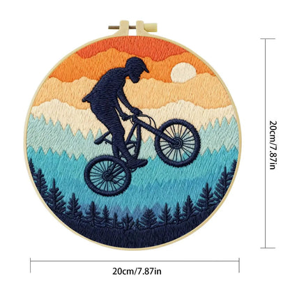 Embroidery DIY Starter Kit - Extreme Sports Bike