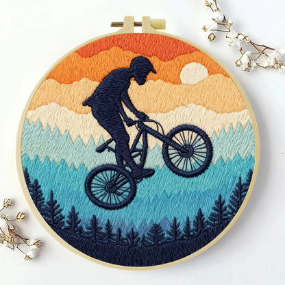 Embroidery DIY Starter Kit - Extreme Sports Bike