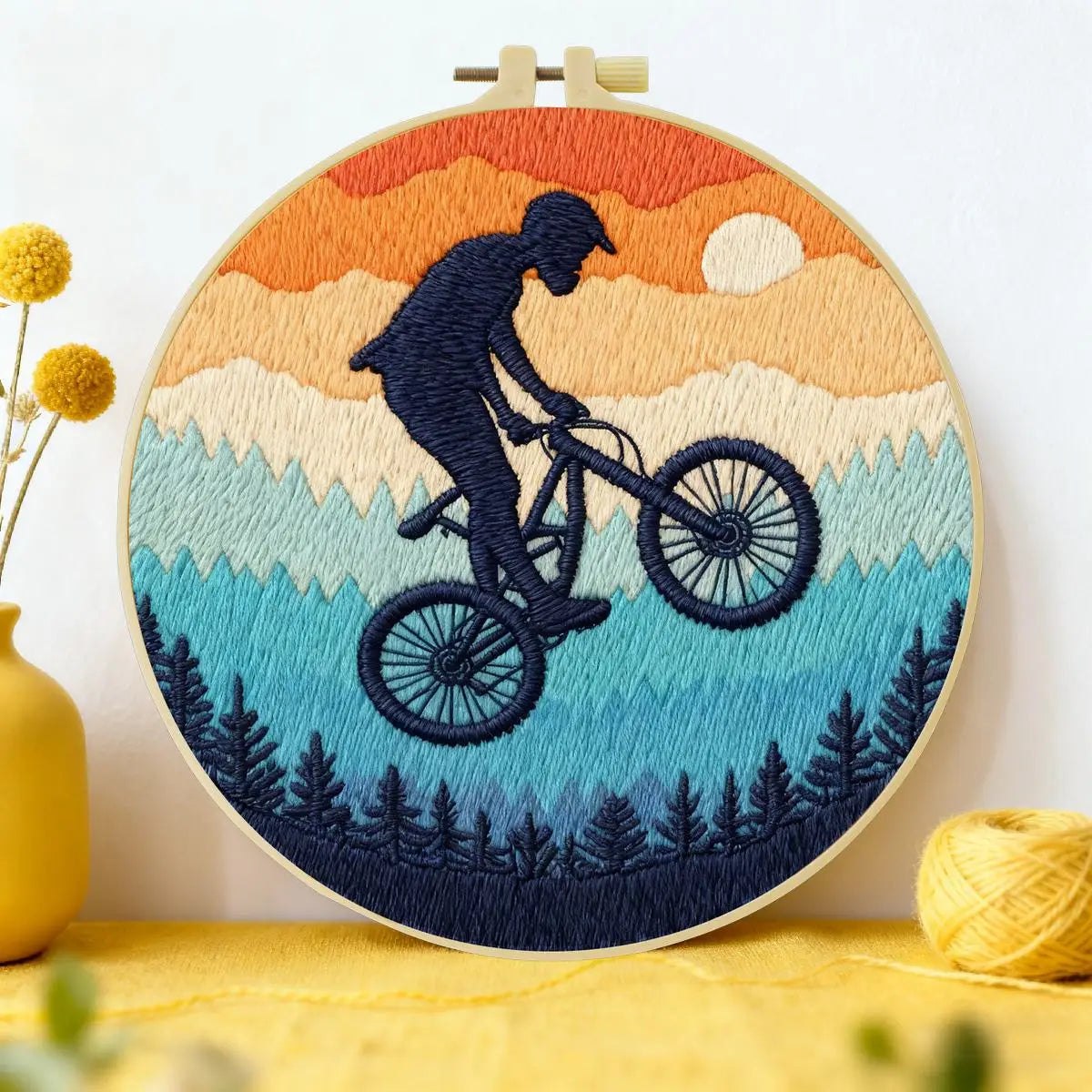 Embroidery DIY Starter Kit - Extreme Sports Bike