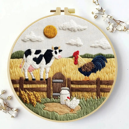 Embroidery DIY Starter Kit - Farmyard Animals