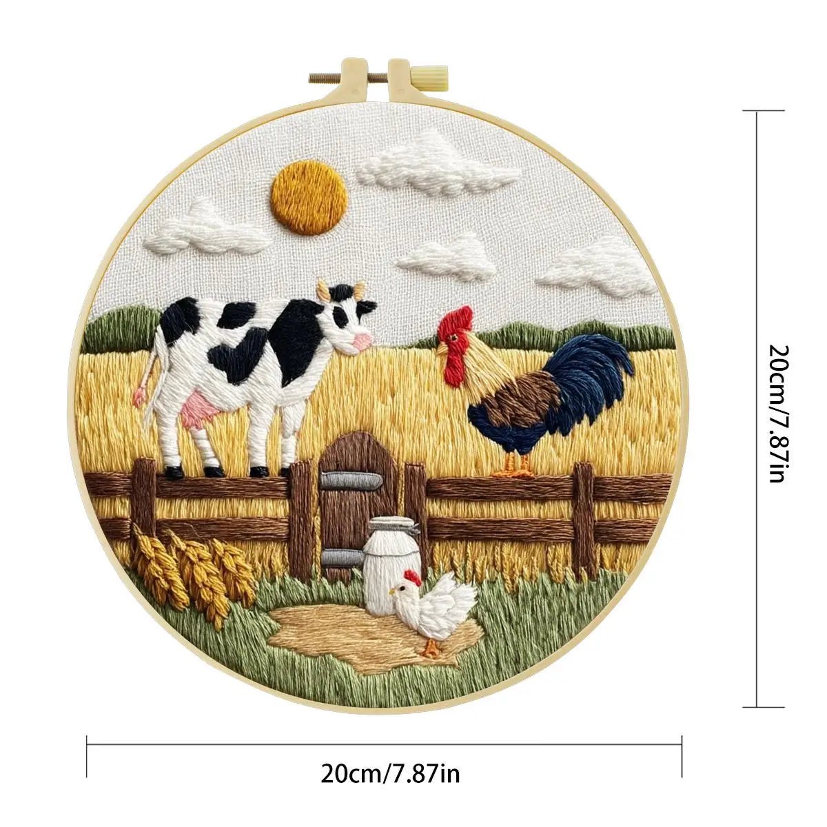 Embroidery DIY Starter Kit - Farmyard Animals
