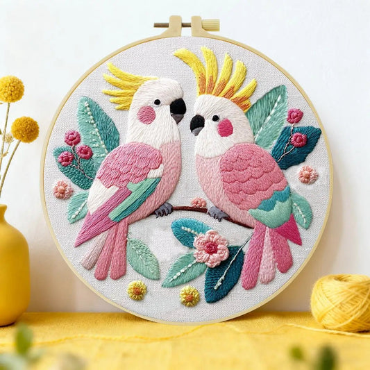 Embroidery DIY Starter Kit - Flaming Galahs