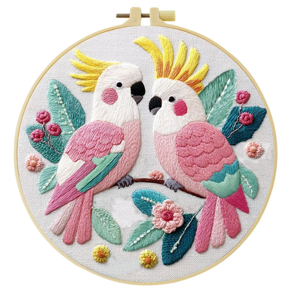 Embroidery DIY Starter Kit - Flaming Galahs