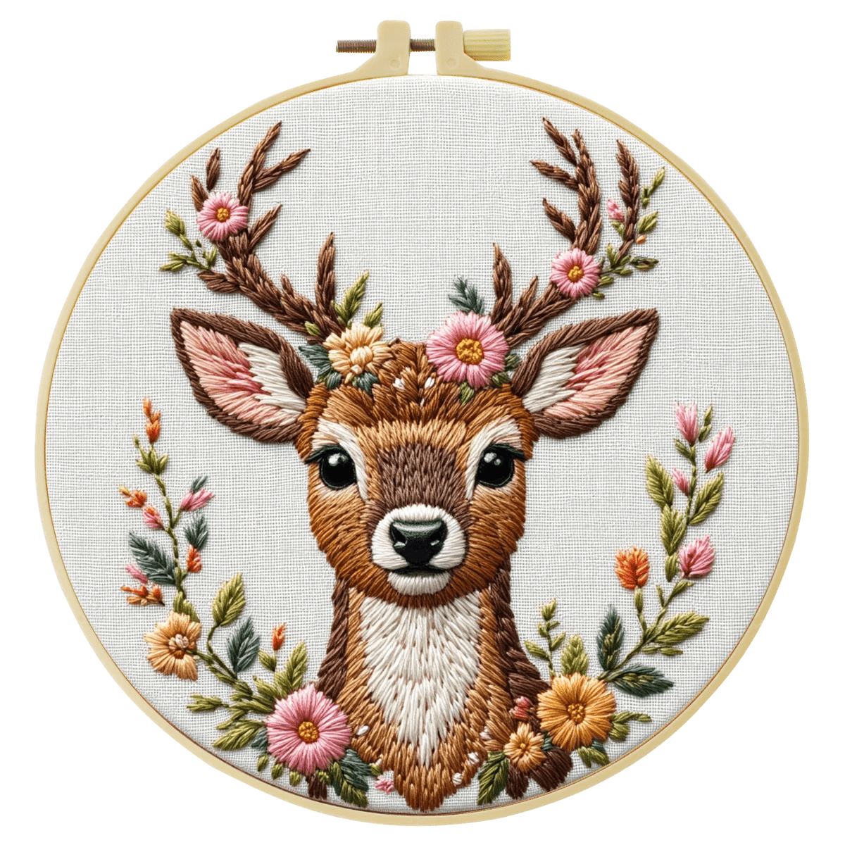 Embroidery DIY Starter Kit - Floral Deer