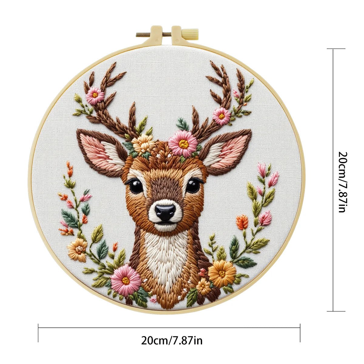 Embroidery DIY Starter Kit - Floral Deer