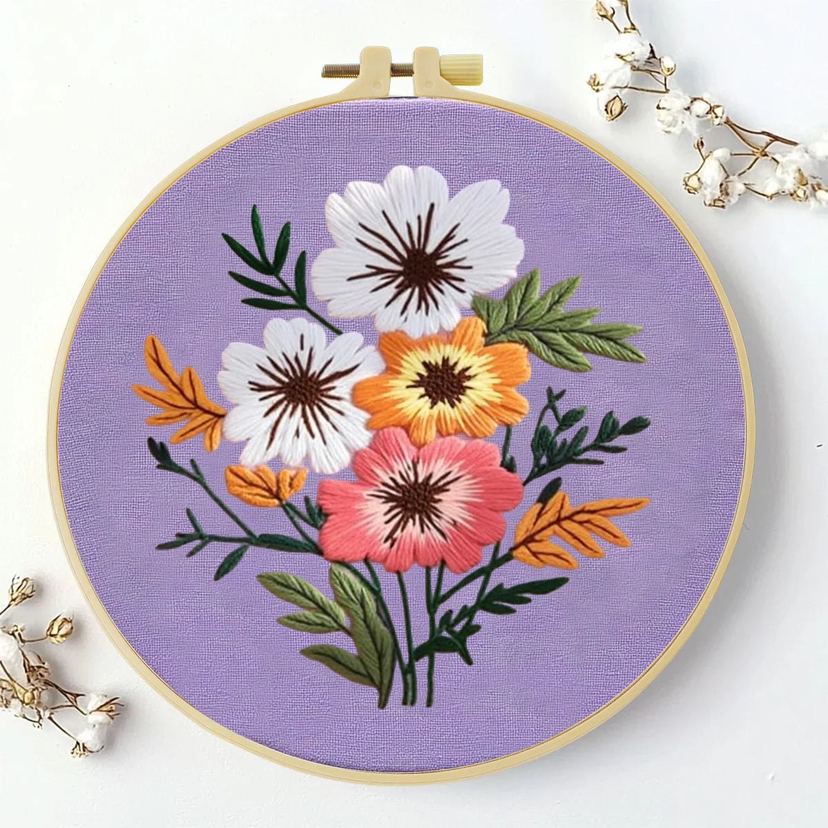 Embroidery DIY Starter Kit - Flower Bunch
