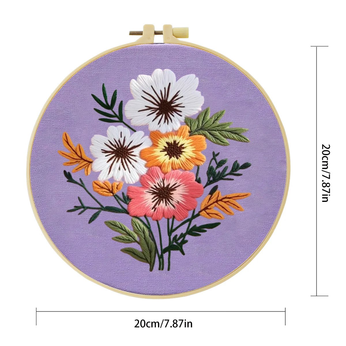 Embroidery DIY Starter Kit - Flower Bunch