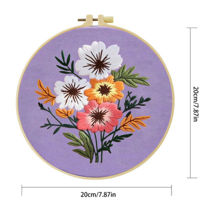 Embroidery DIY Starter Kit - Flower Bunch