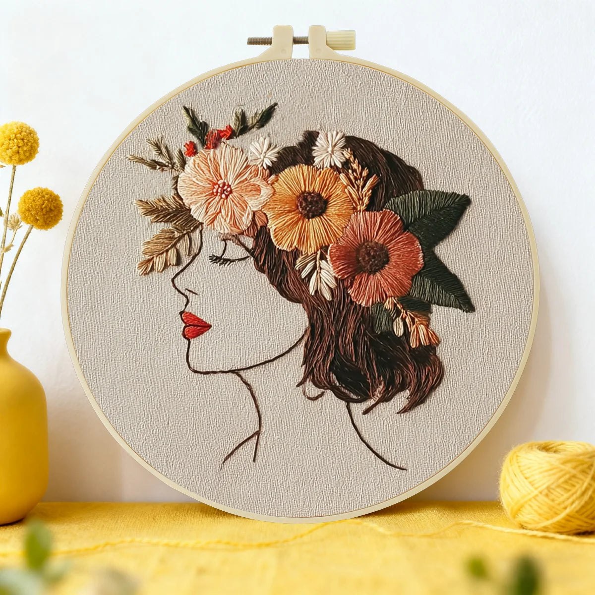 Embroidery DIY Starter Kit - Flower Halo