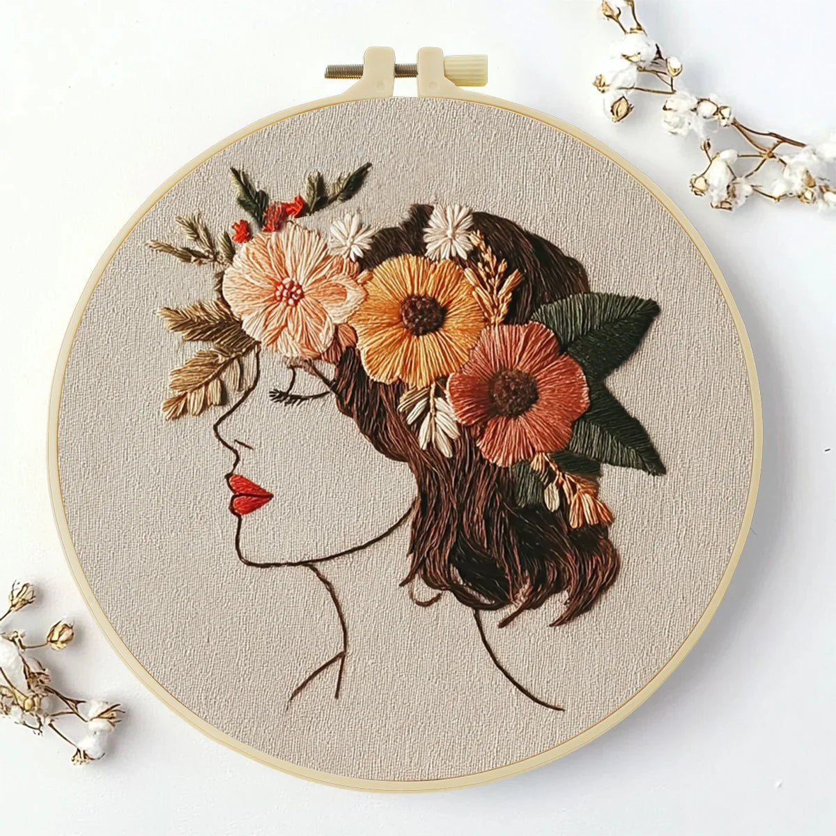 Embroidery DIY Starter Kit - Flower Halo