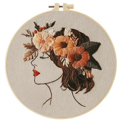 Embroidery DIY Starter Kit - Flower Halo
