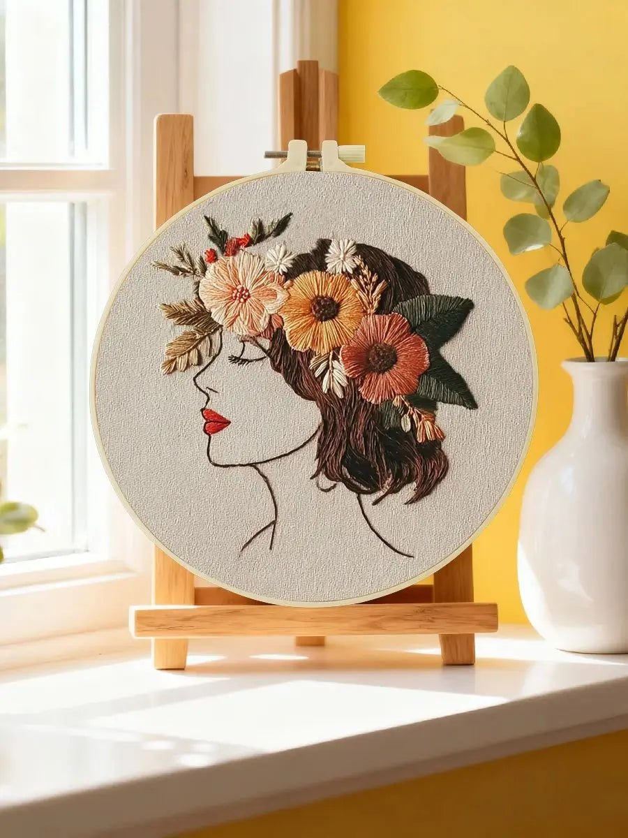 Embroidery DIY Starter Kit - Flower Halo