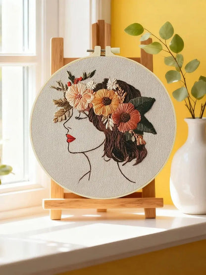 Embroidery DIY Starter Kit - Flower Halo