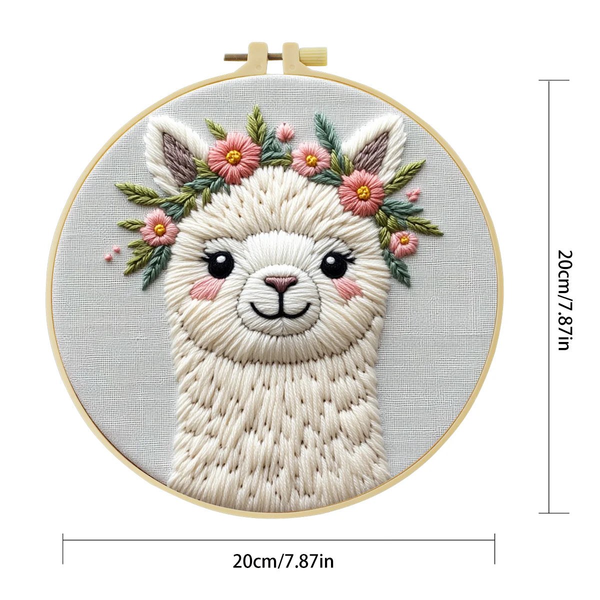 Embroidery DIY Starter Kit - Flower Power Alpaca