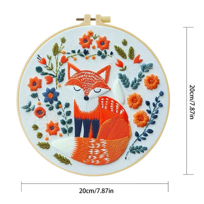 Embroidery DIY Starter Kit - Funky Fox