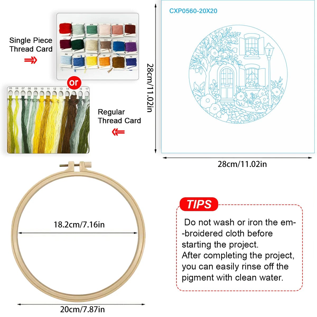 Embroidery DIY Starter Kit - Garden Patio