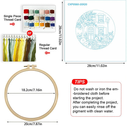 Embroidery DIY Starter Kit - Garden Patio