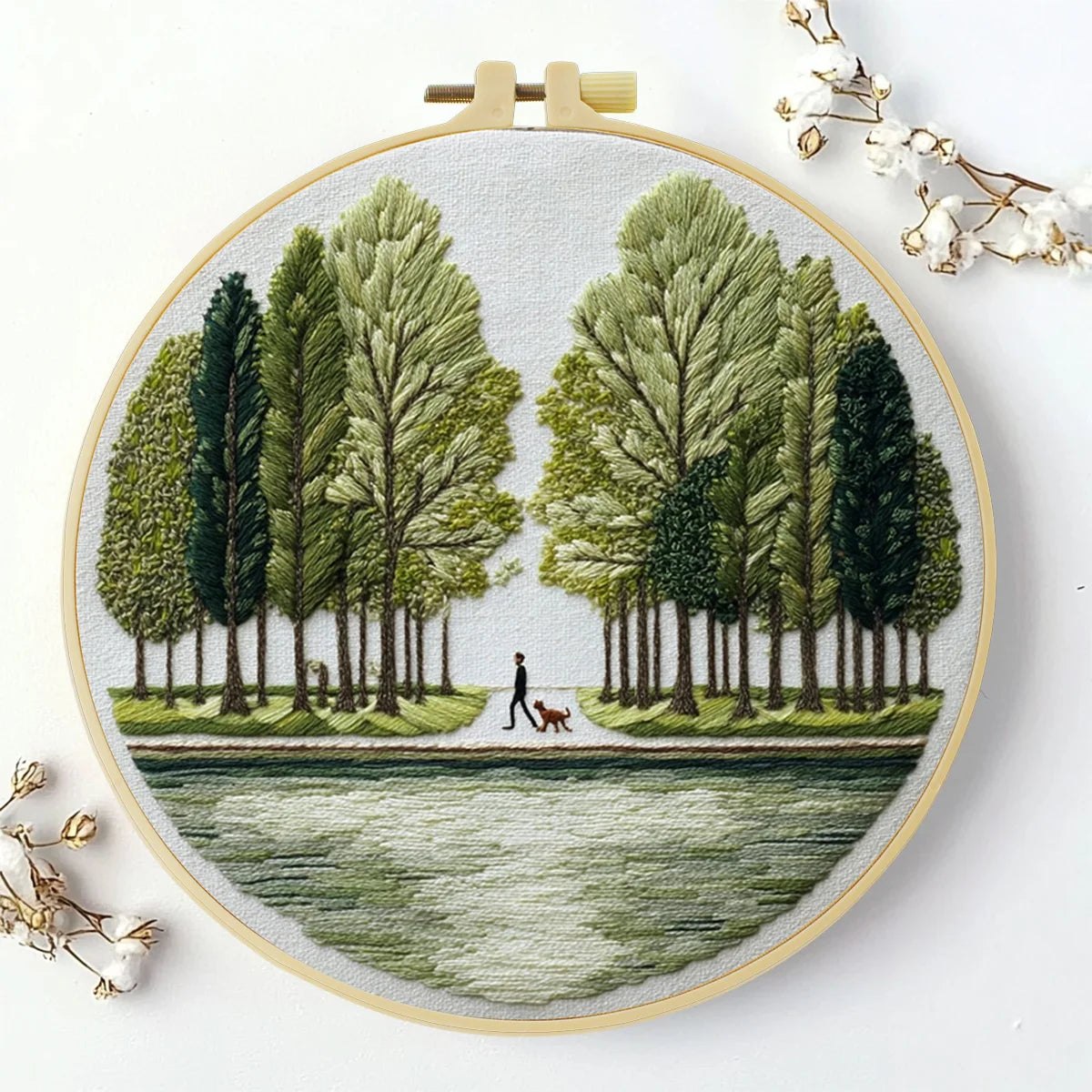 Embroidery DIY Starter Kit - Green Parklands