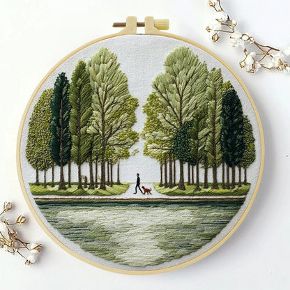 Embroidery DIY Starter Kit - Green Parklands