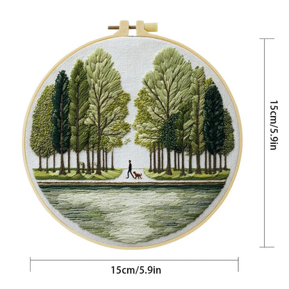Embroidery DIY Starter Kit - Green Parklands