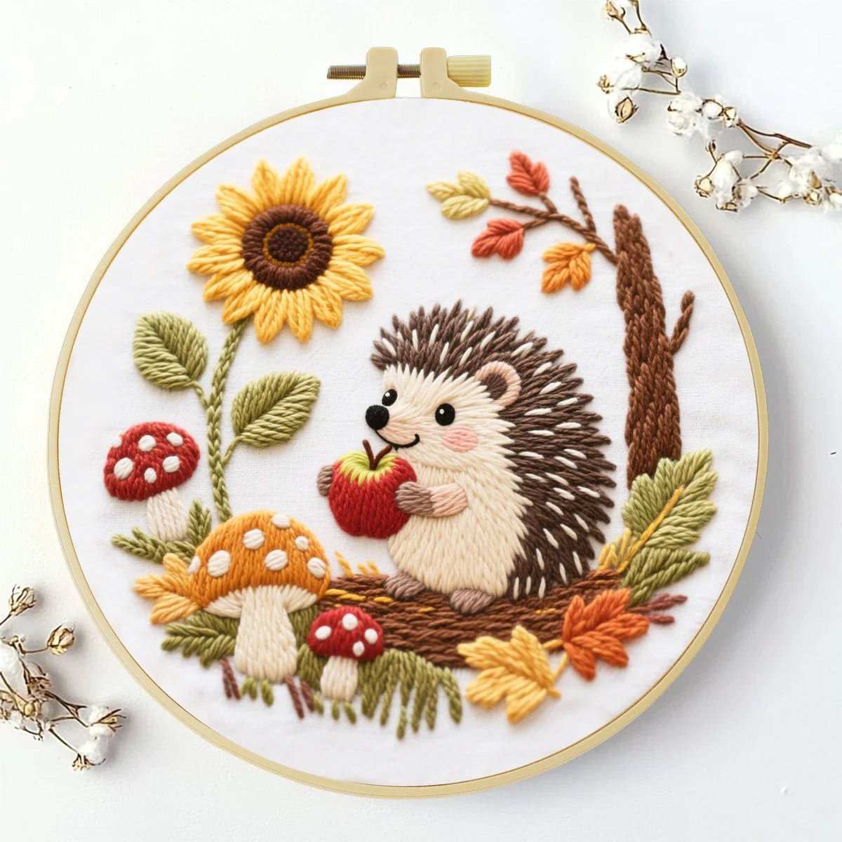 Embroidery DIY Starter Kit - Happy Hedghog
