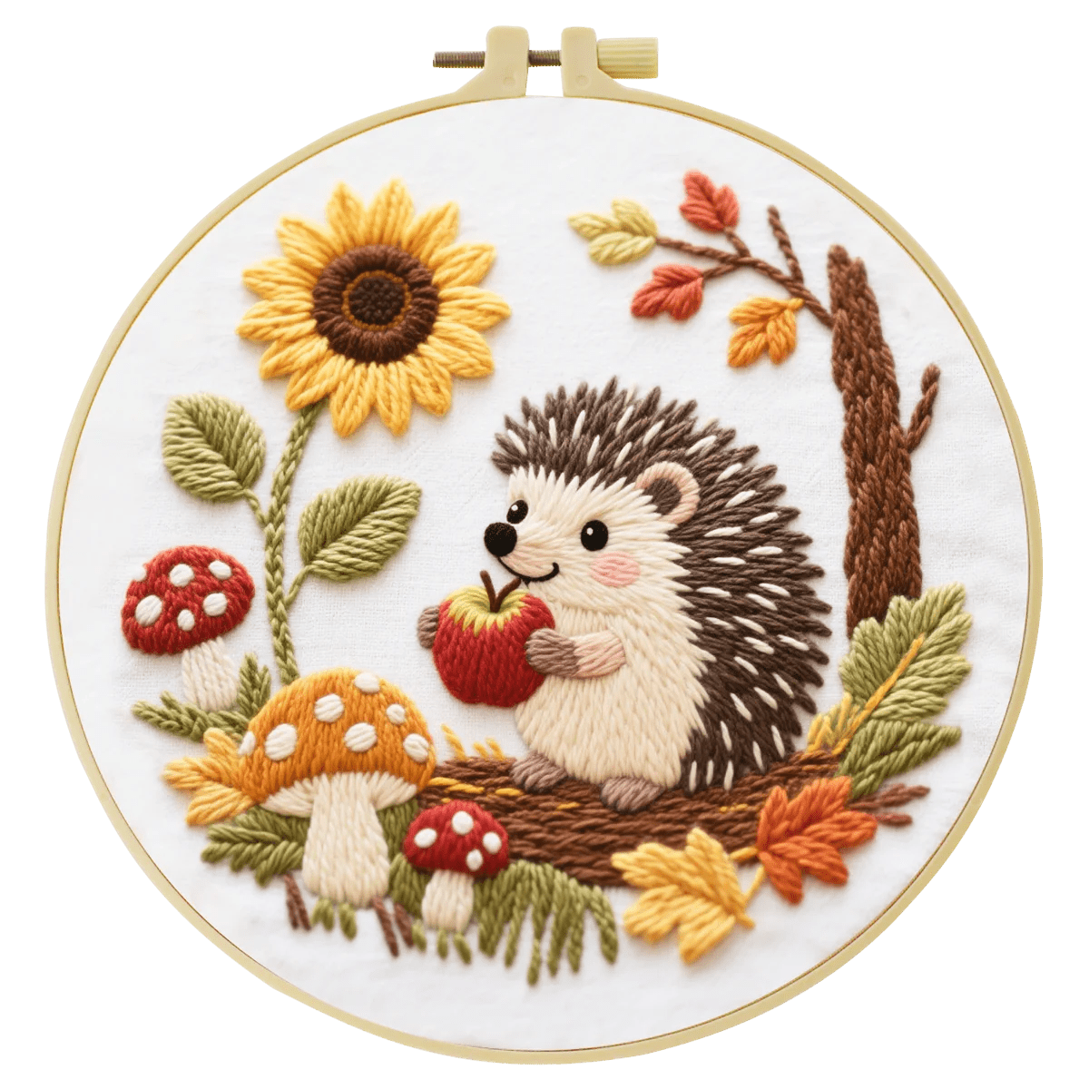 Embroidery DIY Starter Kit - Happy Hedghog