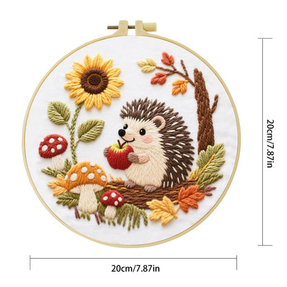 Embroidery DIY Starter Kit - Happy Hedghog