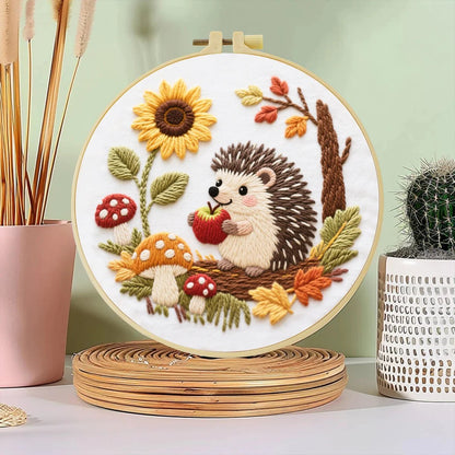 Embroidery DIY Starter Kit - Happy Hedghog