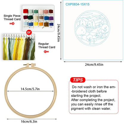 Embroidery DIY Starter Kit - Hill Side Farm