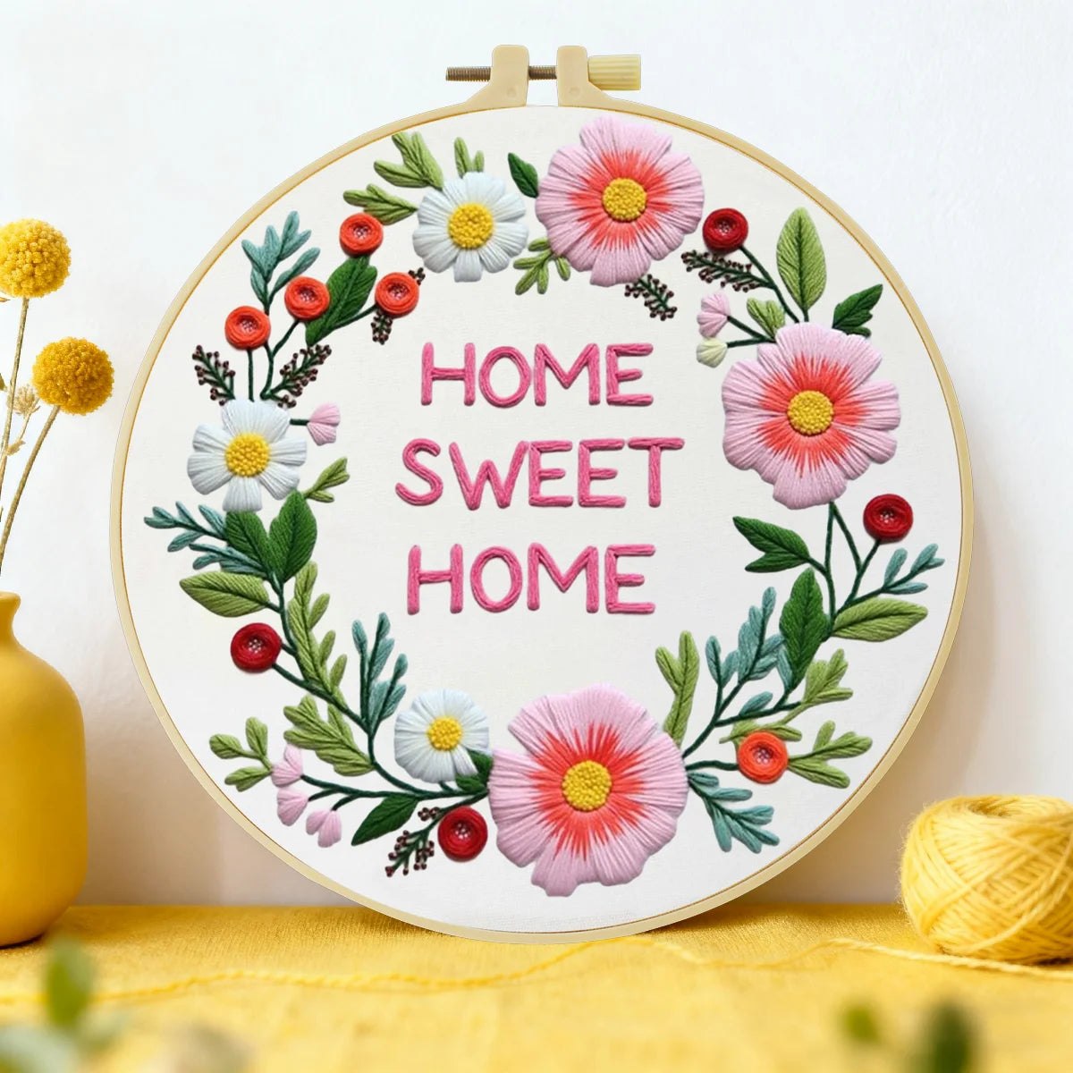 Embroidery DIY Starter Kit - Home Sweet Home Garland