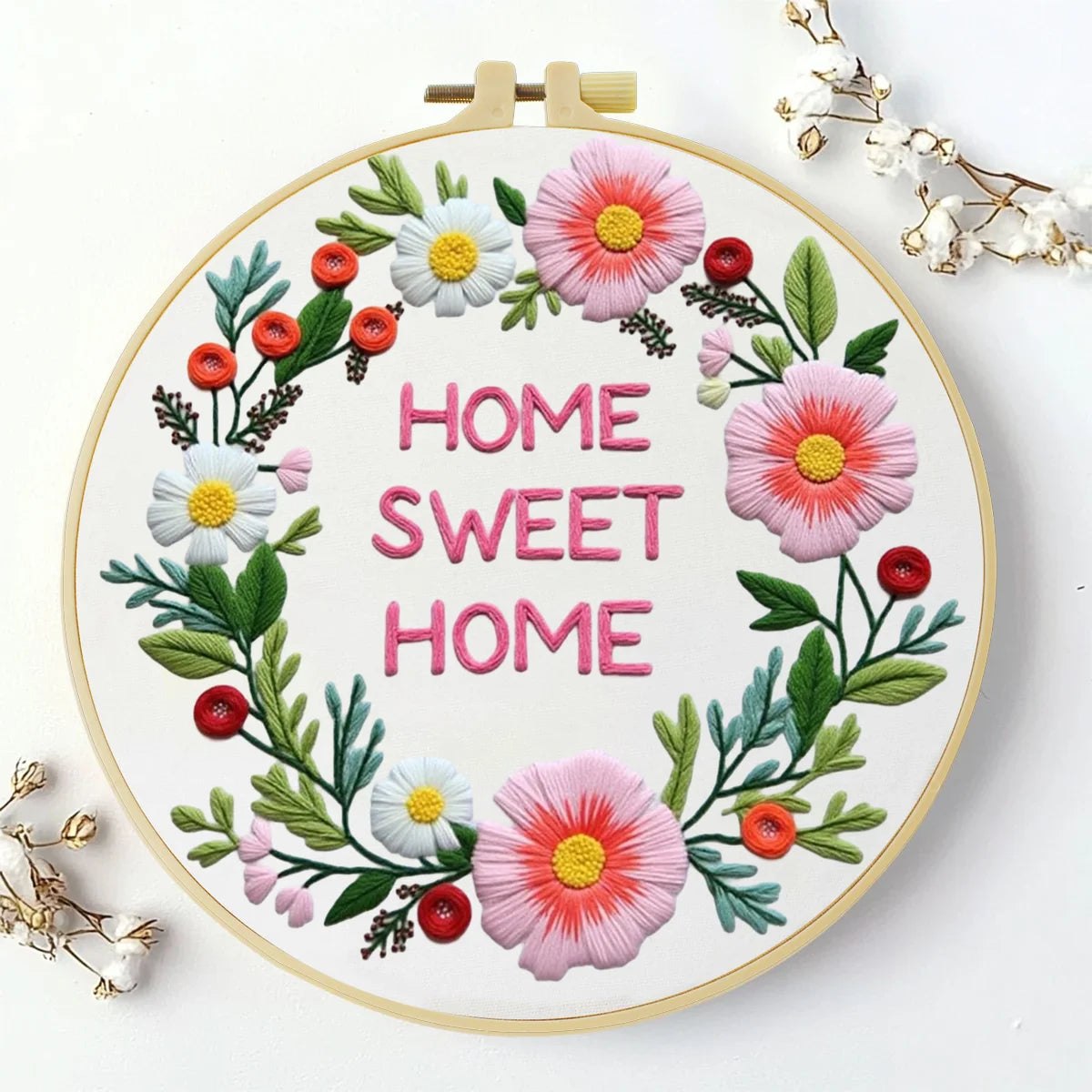 Embroidery DIY Starter Kit - Home Sweet Home Garland