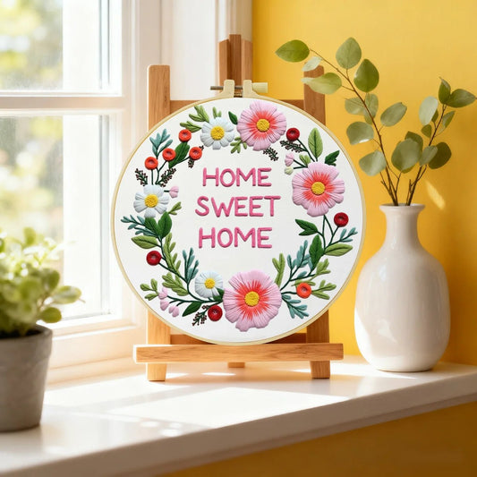 Embroidery DIY Starter Kit - Home Sweet Home Garland