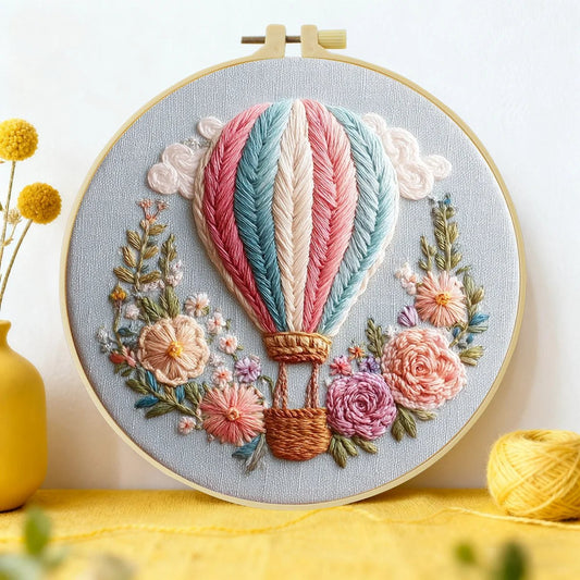 Embroidery DIY Starter Kit - Hot Air Balloon